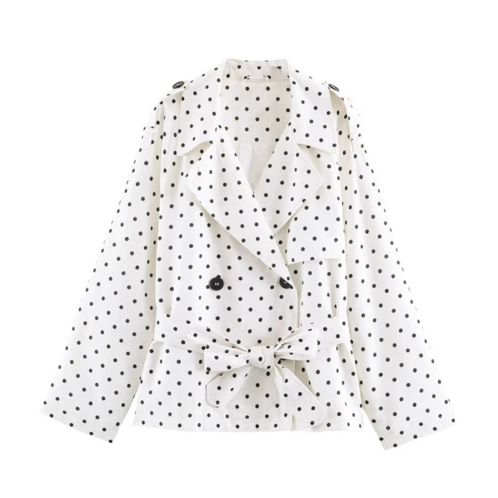 ZARA Summer Chic Oversized Polka Dot Jacket Versatile